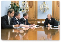 Prime Minister Vladimir Putin holds a meeting on the defence industry