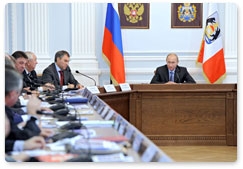 Prime Minister Vladimir Putin chairs an expanded meeting of the Presidium of the Presidential Council for Local Government