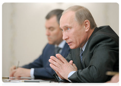 Prime Minister Vladimir Putin meeting with Federation Council leadership|11 november, 2011|17:22