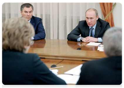 Prime Minister Vladimir Putin meeting with Federation Council leadership|11 november, 2011|17:22