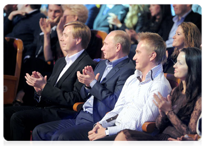 Vladimir Putin attends the taping of the KVN comedy show|13 november, 2011|21:00