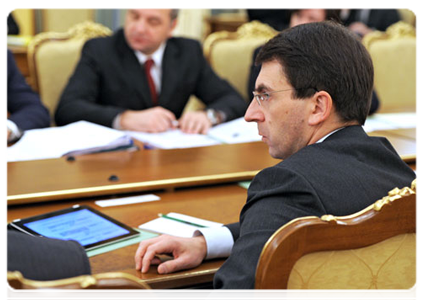 Minister of Communications and Mass Media Igor Shchegolev at a Government Presidium meeting|14 november, 2011|17:19