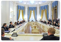 Prime Minister Vladimir Putin meets with representatives of the German business community