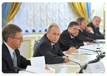 Prime Minister Vladimir Putin meets with representatives of the German business community|16 november, 2011|16:52