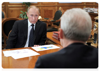 Prime Minister Vladimir Putin during a meeting with Minister of Education and Science Andrei Fursenko|19 november, 2011|15:55