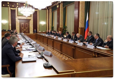 Prime Minister Vladimir Putin chairs a meeting of the Government Council on the Development of the Russian Film Industry