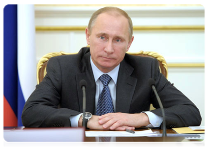 Prime Minister Vladimir Putin at the meeting of the Government Presidium|22 november, 2011|17:22