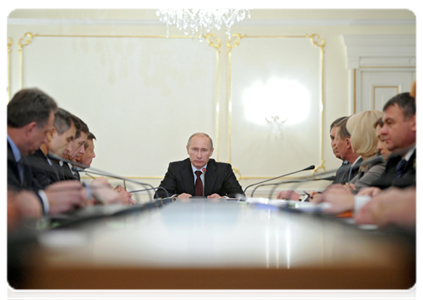 Prime Minister Vladimir Putin at a Government Presidium meeting|25 november, 2011|16:33