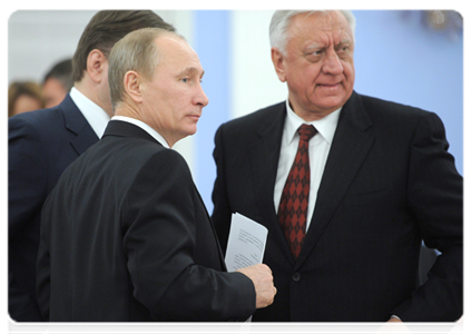 Prime Minister Vladimir Putin and Belarusian Prime Minister Mikhail Myasnikovich at a meeting of the Supreme State Council of the Union State of Russia and Belarus|25 november, 2011|20:29