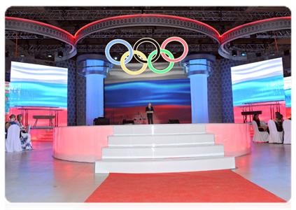 Prime Minister Vladimir Putin during a ceremony dedicated to the 100th anniversary of the Russian Olympic Committee|25 november, 2011|22:00