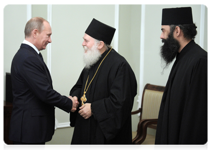 Prime Minister Vladimir Putin meets with Vatopedi Monastery Archimandrite Ephraim and Monk Nektarios|26 november, 2011|17:00