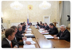 Prime Minister Vladimir Putin holds a meeting of the Government Commission on Monitoring Foreign Investment