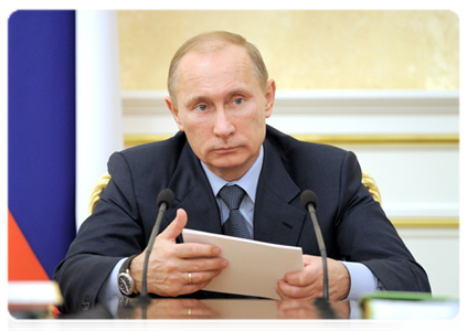 Prime Minister Vladimir Putin at a Government Presidium meeting|29 november, 2011|18:57