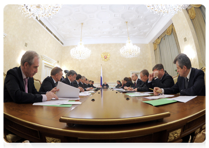 Prime Minister Vladimir Putin at a Government Presidium meeting|29 november, 2011|18:58