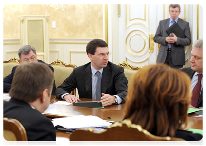 Communications Minister Igor Shchegolev at a Government Presidium meeting|29 november, 2011|18:58