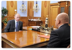 Prime Minister Vladimir Putin holds a meeting with Nenets Autonomous Area Governor Igor Fyodorov