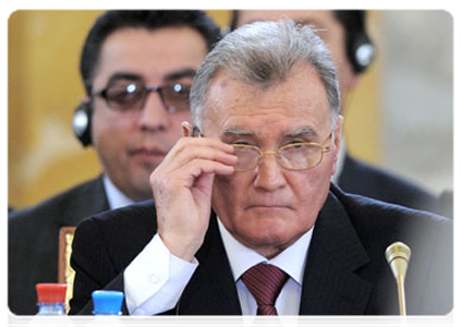 Tajik Prime Minister Akil Akilov at an expanded meeting of the SCO heads of government|7 november, 2011|16:58