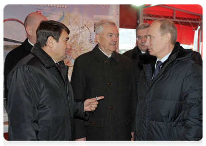 Prime Minister Vladimir Putin attends the opening of the Northern bypass motorway in Novosibirsk|8 november, 2011|14:12