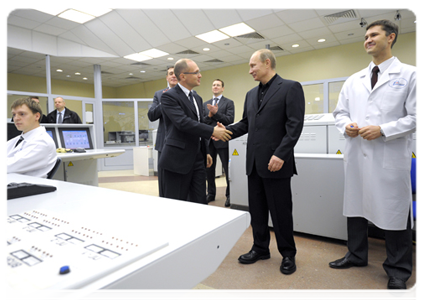 Prime Minister Vladimir Putin attends the commissioning ceremony of the fourth reactor at the Kalininskaya NPP, which is in pilot production mode|12 december, 2011|16:13