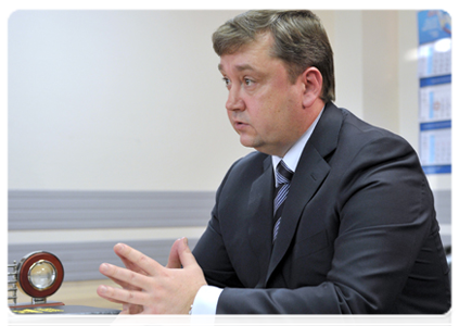 Tver Region Governor Alexander Shevelyov at a meeting with Prime Minister Vladimir Putin|12 december, 2011|16:15