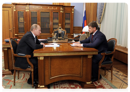 Prime Minister Vladimir Putin meeting with Chechen leader Ramzan Kadyrov|13 december, 2011|16:02