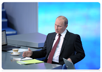 Специальная программа «Разговор с Владимиром Путиным. Продолжение»|15 декабря, 2011|15:07