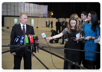 The prime minister answering journalists’ questions after the Q&A session, A Conversation with Vladimir Putin: Continued|15 december, 2011|18:06