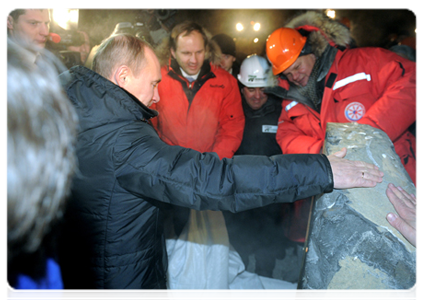 Prime Minister Vladimir Putin attends a ceremony to launch the construction of a railway line|19 december, 2011|18:56