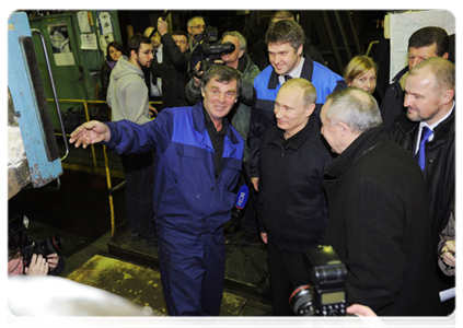 Председатель Правительства Российской Федерации В.В.Путин посетил ОАО «Балтийский завод»|2 декабря, 2011|18:32