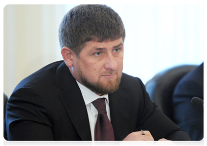 Chechen leader Ramzan Kadyrov at the meeting of the government commission on the socio-economic development of the North Caucasus Federal District|20 december, 2011|17:34