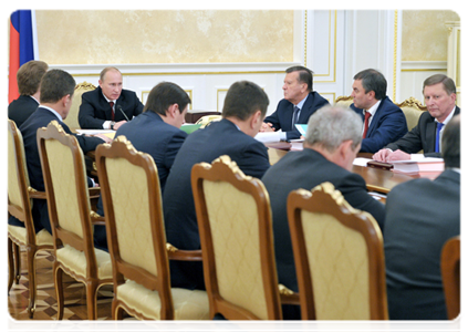 Prime Minister Vladimir Putin at a Government Presidium meeting|22 december, 2011|16:35