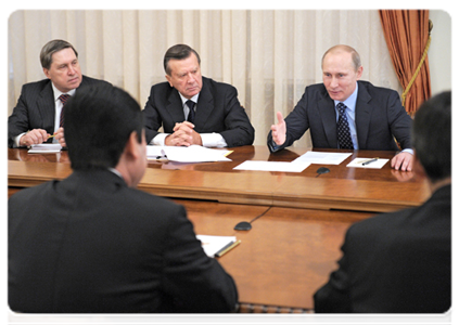 Председатель Правительства Российской Федерации В.В.Путин встретился с Президентом Туркменистана Г.М.Бердымухамедовым|23 декабря, 2011|12:46