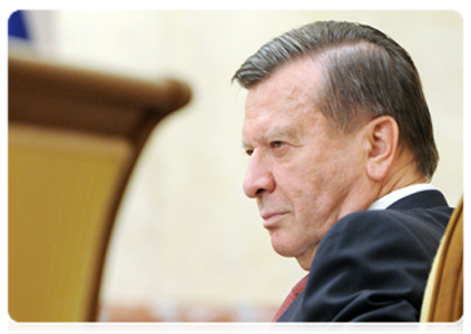 First Deputy Prime Minister Viktor Zubkov at a government meeting|27 december, 2011|18:18