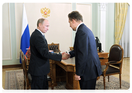 Prime Minister Vladimir Putin meets with Gazprom CEO Alexei Miller|3 december, 2011|12:17