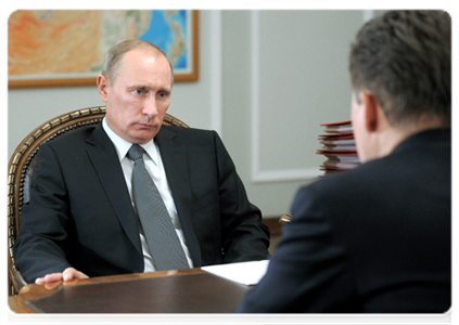 Prime Minister Vladimir Putin meets with Gazprom CEO Alexei Miller|3 december, 2011|12:18