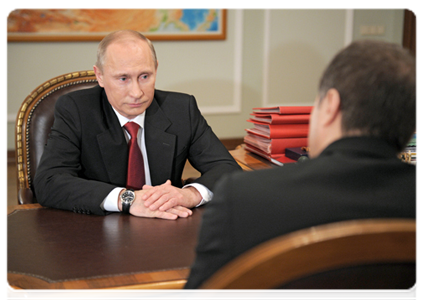 Prime Minister Vladimir Putin has a meeting with Deputy Prime Minister Vladislav Surkov|30 december, 2011|14:18