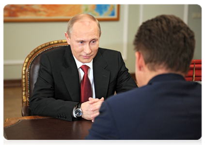 Prime Minister Vladimir Putin meets with Gazprom CEO Alexei Miller|30 december, 2011|15:08