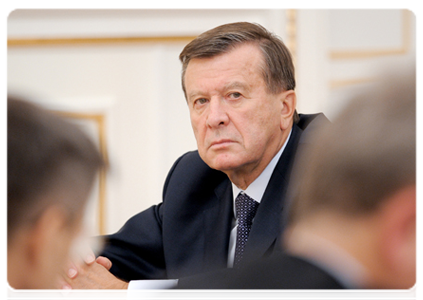 First Deputy Prime Minister Viktor Zubkov at a Government Presidium meeting|5 december, 2011|19:48