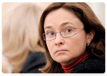 Economic Development Minister Elvira Nabiullina at a Government Presidium meeting|5 december, 2011|19:48