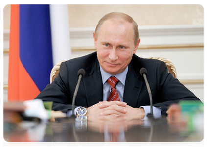 Prime Minister Vladimir Putin at a Government Presidium meeting|5 december, 2011|19:49