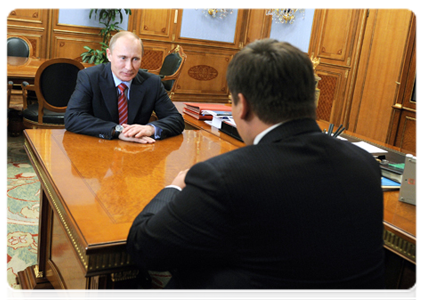 Prime Minister Vladimir Putin during a meeting with ASI General Director Andrei Nikitin|9 december, 2011|13:04