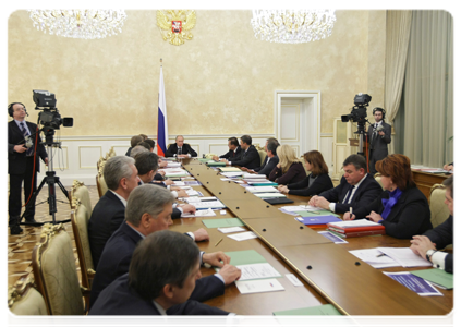 Prime Minister Vladimir Putin at the Government Presidium meeting|10 february, 2011|18:32