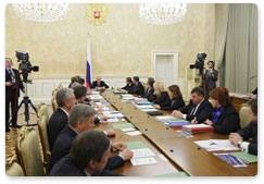 Prime Minister Vladimir Putin chairs a Government Presidium meeting