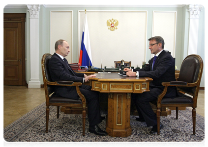 Prime Minister Vladimir Putin meeting with Sberbank CEO German Gref|14 february, 2011|12:37