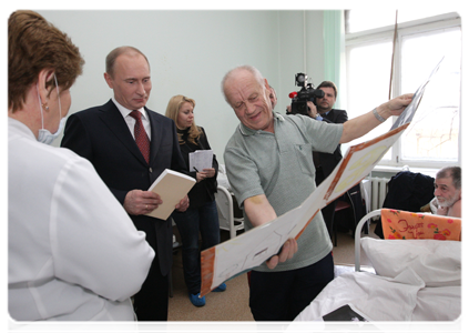 Prime Minister Vladimir Putin visiting Moscow’s N. I. Pirogov First City Hospital|15 february, 2011|18:33