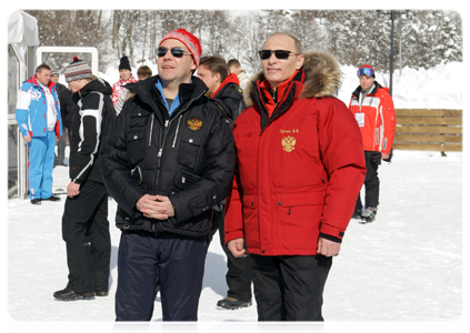Prime Minister Vladimir Putin attending FIS Alpine European Cup in Sochi|18 february, 2011|15:51