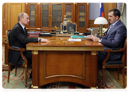 Prime Minister Vladimir Putin and President of Ingushetia Yunus-Bek Yevkurov|21 february, 2011|11:34