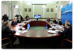 Prime Minister Vladimir Putin holds a meeting in Kaliningrad on housing for the military