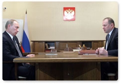 Prime Minister Vladimir Putin meets with Kaliningrad Region Governor Nikolai Tsukanov