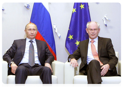 Prime Minister Vladimir Putin during a meeting with President of the European Council Herman Van Rompuy|24 february, 2011|19:30